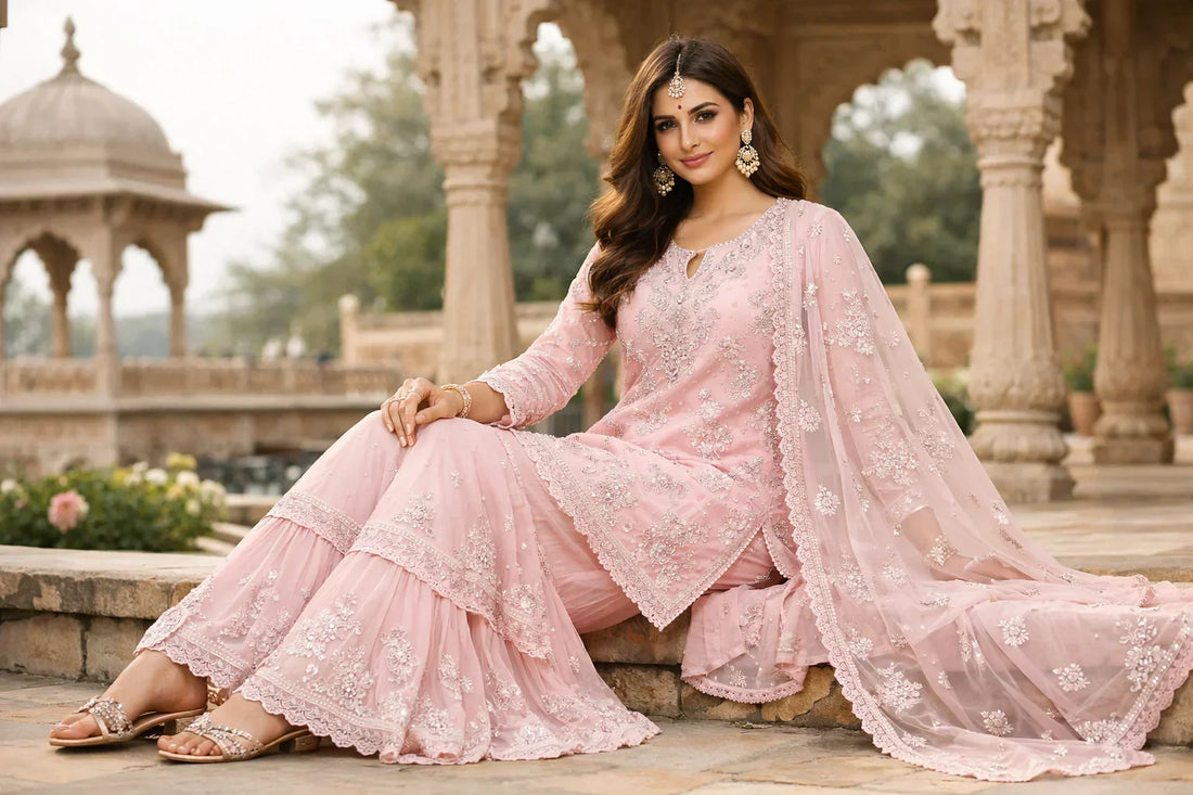 Embroidered Sharara Set: The Perfect Blend of Tradition and Modern Style