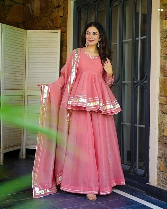 Pink Designer Sharara Set
