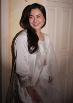 Farshi Salwar Suit with Floral Embroidery & Dupatta
