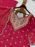 Designer Pink Embroidered Sharara Set For Women | Premium Ethnic Partywear Suit | Festive Wedding Wear Outfit